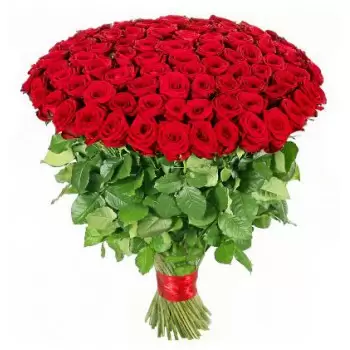 Dongguan цветя- 100 червени рози Букет/договореност цвете