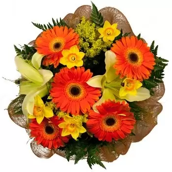flores Bekecs floristeria -  Pantalla desbordante de felicidad Ramos de  con entrega a domicilio