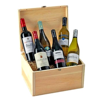 Bristol Floristeria online - Una caja de vino Ramo de flores