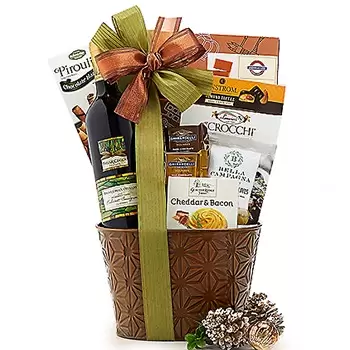Jamaica flowers  -  California Cabernet Gift Basket Flower Delivery
