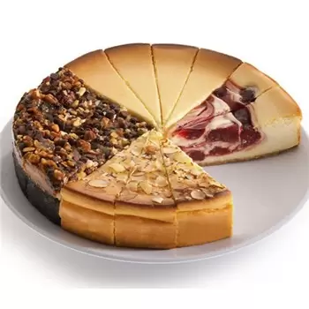 Ραλέι σε απευθείας σύνδεση ανθοκόμο - Τέσσερις γεύσεις του Cheesecake Μπουκέτο
