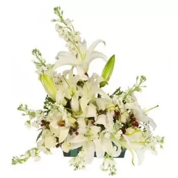 Rundu Blumen Florist- Himmlische Umarmung Blumen Herzstück Blumen Lieferung