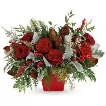San Antonio květiny- Holly Jolly Holiday Bouquet Kytice/aranžování květin