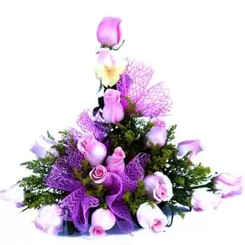רושן פרחים- תשוקה בתצוגה פרחונית סגולה פרח משלוח