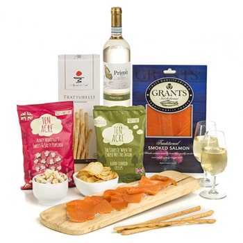 United Kingdom flowers  -  Lox and Accompaniments Gift Basket Baskets Delivery