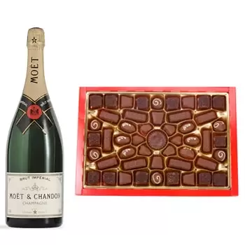 Azerbaijan flowers  -  Moet and Chocolate  Delivery