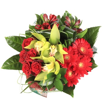 fleuriste fleurs de Oslo- Joie épanouie Bouquet/Arrangement floral