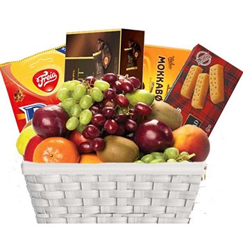 Bergen Fleuriste en ligne - Chocolat, biscuits et fruits, Oh My Bouquet