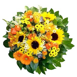 fleuriste fleurs de Oslo- Panier de fleurs Happy Day Bouquet/Arrangement floral