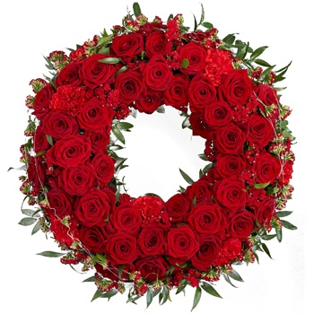Oslo kwiaty- Pierścień Róż Bukiet ikiebana
