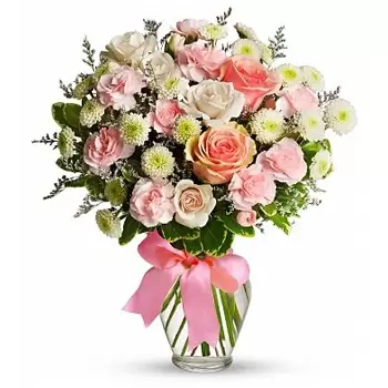 Houston květiny- Pastel Puff Bouquet Kytice/aranžování květin