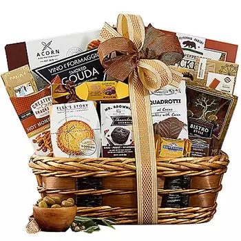 Miami flowers  -  Rustic Gourmet Gift Basket Flower Delivery