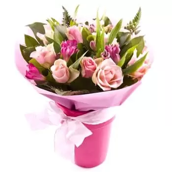 Kasachstan Blumen Florist- Schattierungen von Pink Bouquet/Blumenschmuck
