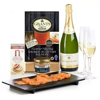 United Kingdom flowers  -  Smoked and Bubbly Gluten Free Set  Delivery