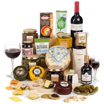Londra Fiorista online - La collezione britannica di vini e formaggi Mazzo