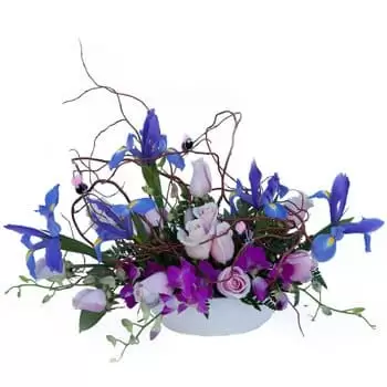 بائع زهور كندا- توايلايت فانسيز قطعة مركزية من الزهور باقة الزهور
