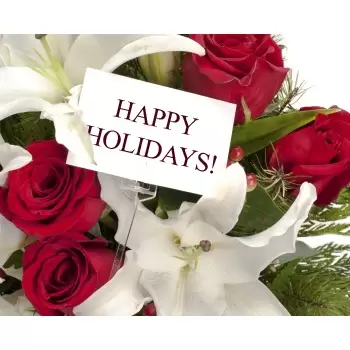 לידס חנות פרחים באינטרנט - מנגינת חג זר פרחים
