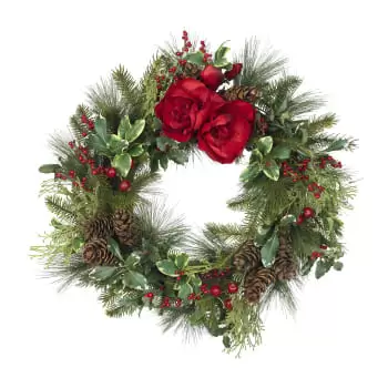 flores Jacksonville floristeria -  Corona de Navidad Ramo de flores/arreglo floral