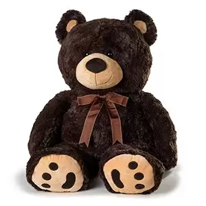 툴사 온라인 꽃집 - 쾌활한 봉제 갈색 곰 부케