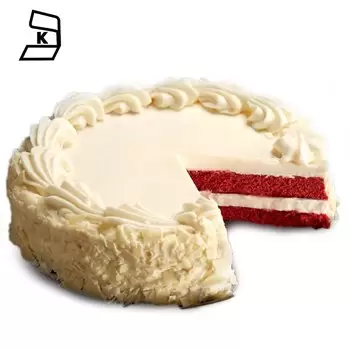 沃斯堡 花- 红色天鹅绒爱心蛋糕 花 交付