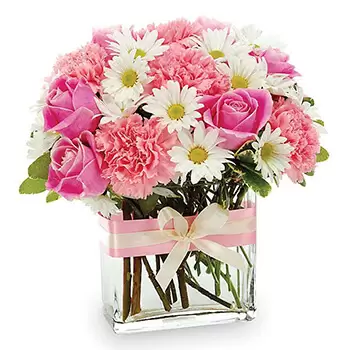 Dallas-virágok- Árnyalatú rózsaszín Virágkötészeti csokor