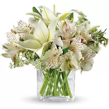 flores de Raleigh- Elegância branca Bouquet/arranjo de flor