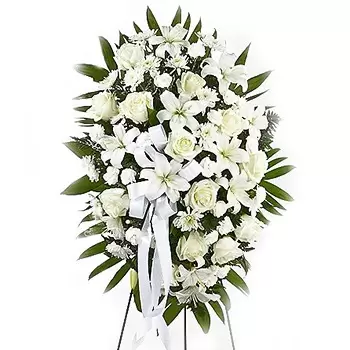 Miami flowers  -  White Flower Memorial Flower Bouquet/Arrangement