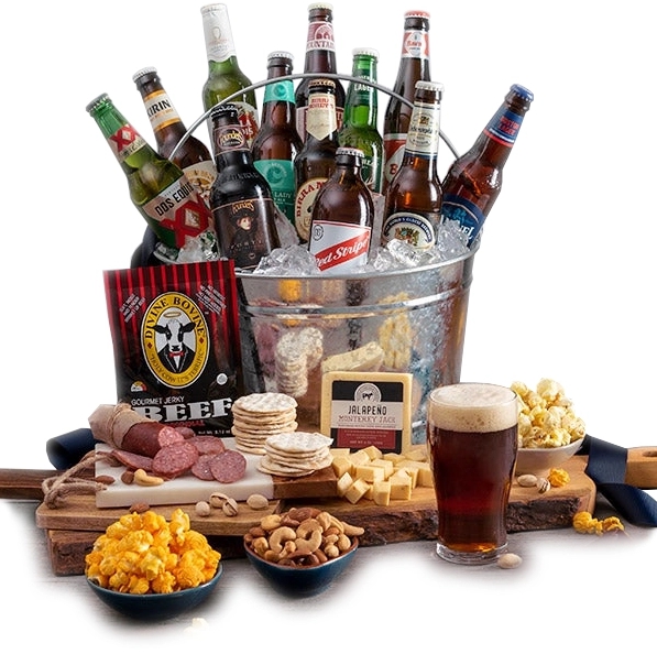 USA, United States flowers  -  World In Beer Baskets Delivery
