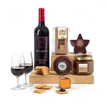 United Kingdom flowers  -  Wine and Cheese Celebration  Delivery