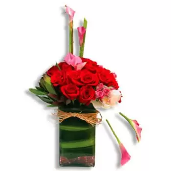פורטו ריקו פרחים- אהבה עדינה זר פרחים/סידור פרחים