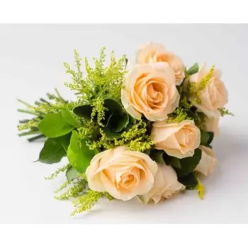fiorista fiori di Salvador- Bouquet di 8 Rose di Champagne Fiore Consegna