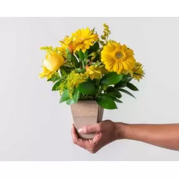 Fortaleza Florista online - Arranjo de Flores de Campo Amarelo Buquê