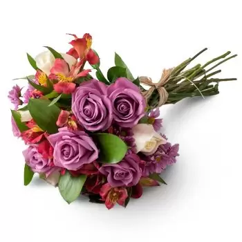 fiorista fiori di Anguereta- Bouquet di fiori di campo nei toni del rosa Fiore Consegna