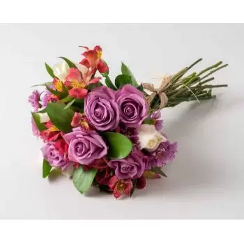 fiorista fiori di Americana- Bouquet di fiori di campo nei toni del rosa Fiore Consegna