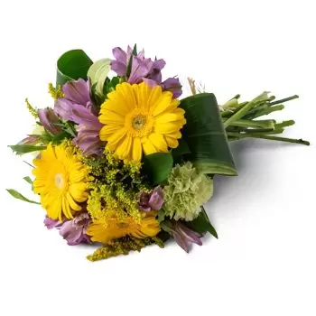 라데나 꽃- 아스트로멜리아와 거베라스 꽃다발 꽃 배달
