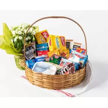 Belém flowers  -  Coffee Basket with Chocolate and Flowers Delivery