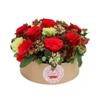 Daráya květiny- Miluji tě košíku Květ Dodávka