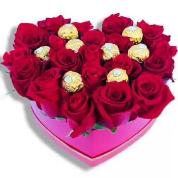 flores Quarteira floristeria -  Corazón delicado Ramo de flores/arreglo floral