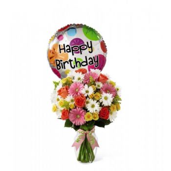 אגואה דולצ'ה פרחים- יום הולדת שמח פרח משלוח
