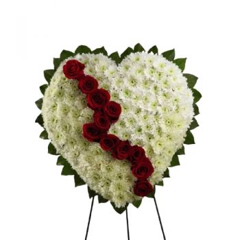 Экатепек де Морелос цветы- Венок из красных роз в форме сердца Цветок Доставка