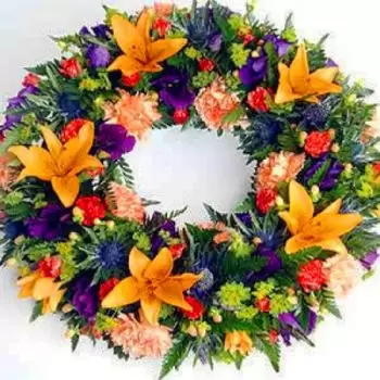 Канкуна цветы- Многоцветковый траурный венок Цветок Доставка