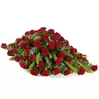 Η Χάγη σε απευθείας σύνδεση ανθοκόμο - Τακτοποίηση κηδείας Τριαντάφυλλα Μπουκέτο