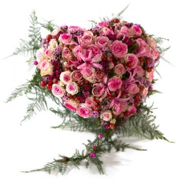 Aalst Online Blumenhändler - Glückliches Herz Blumenstrauß