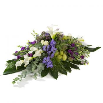 Haag blomster- Klassisk blå begravelsesarrangement Blomsterarrangementer bukett