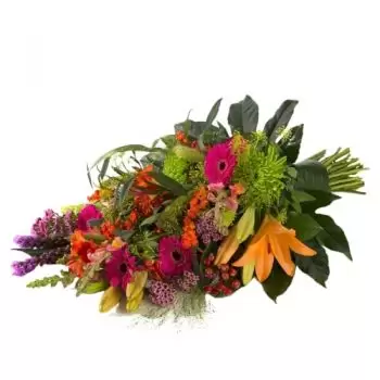 אוטרכט פרחים- זר לוויה צבעוני