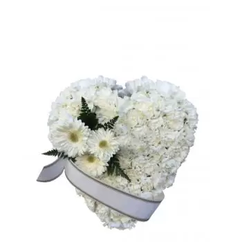 Benalmadena blomster- Hvidt hjerte Blomst Levering