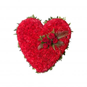 Mijas / Mijas Costa blomster- Rødt hjerte Blomst Levering