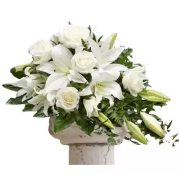 Mijas / Mijas Costa Blumen Florist- Weiße Schatulle Blumen Lieferung