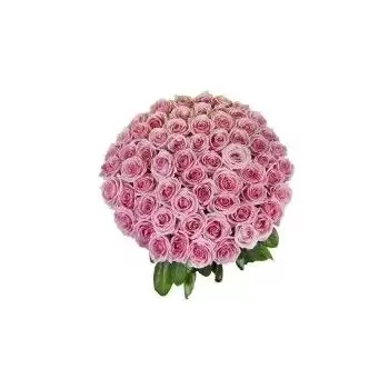 Dumat al-Jandal-virágok- 50 rózsaszín rózsa Virág Szállítás