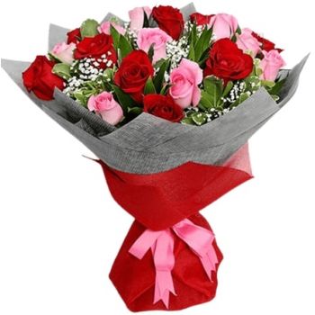 Dammam flowers  -  20 Mixed roses Flower Delivery